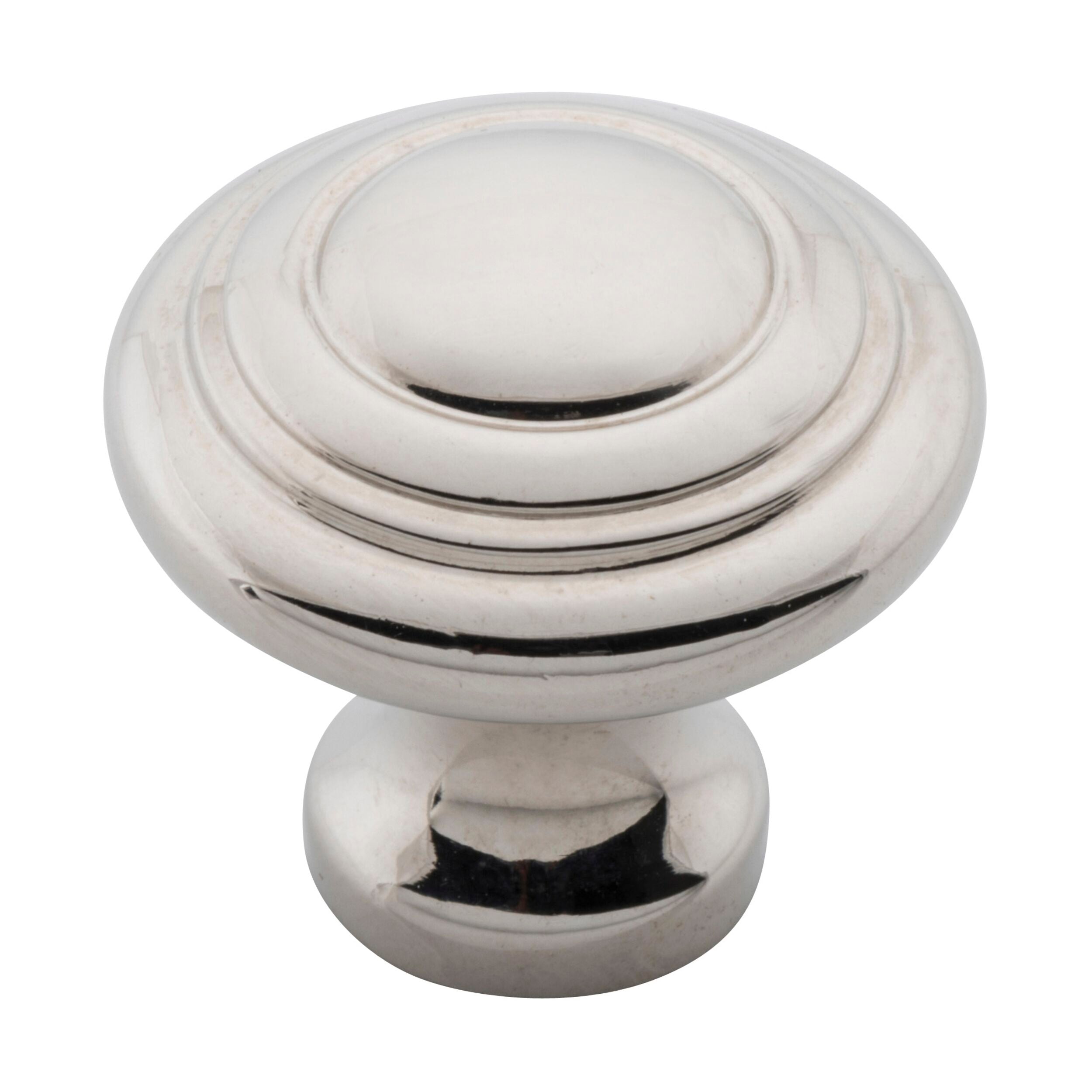 6536 Cupboard Knob Domed Polished Nickel D25xP24mm