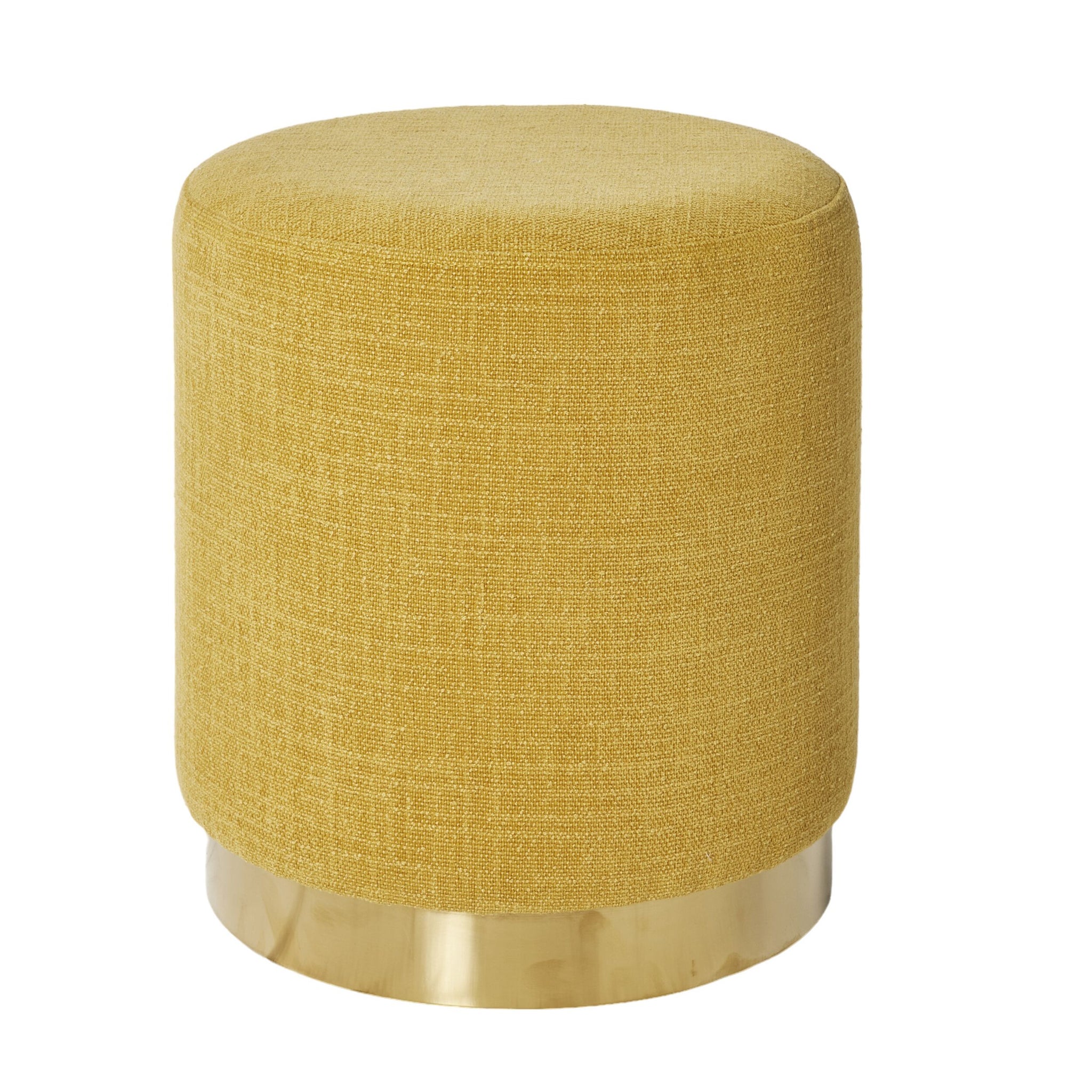 Edie Round Ottoman Solace Mustard