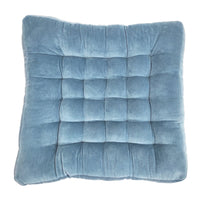 Samy Cotton Velvet Sky Blue Seat Cushion