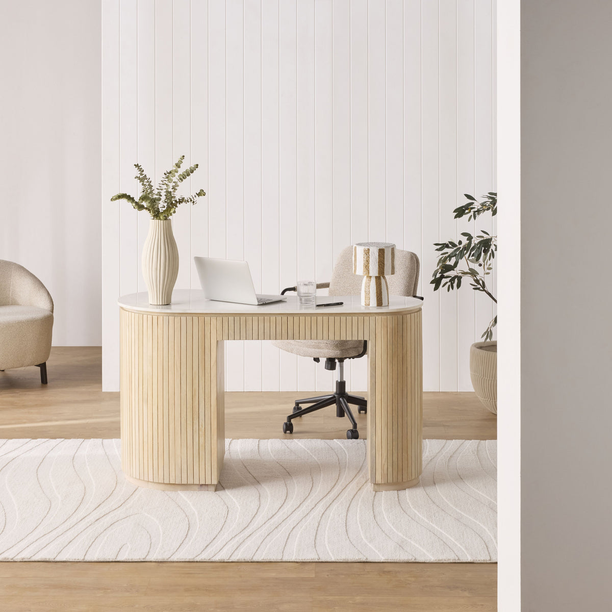 Deva Double Pedestal Desk Natural – Early Settler Australia