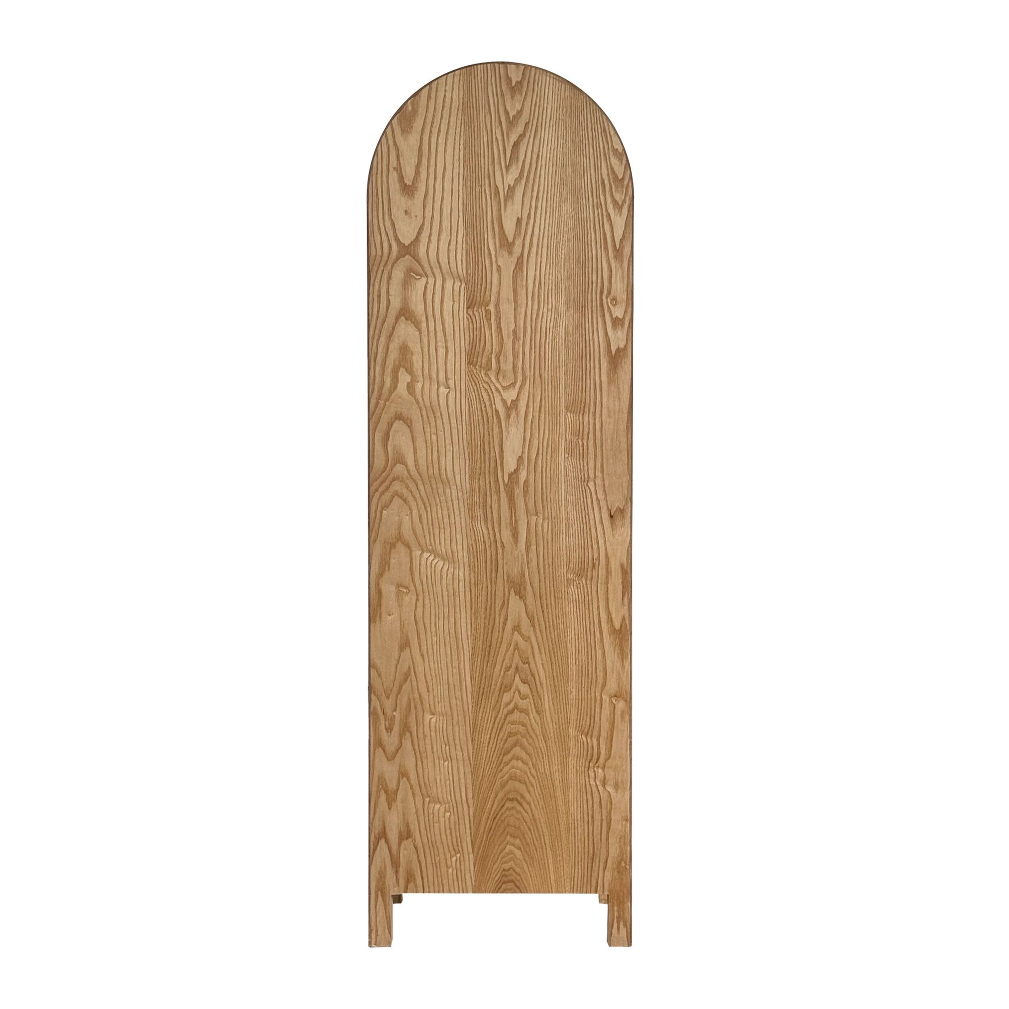 Paige Curved Display Cabinet Natural