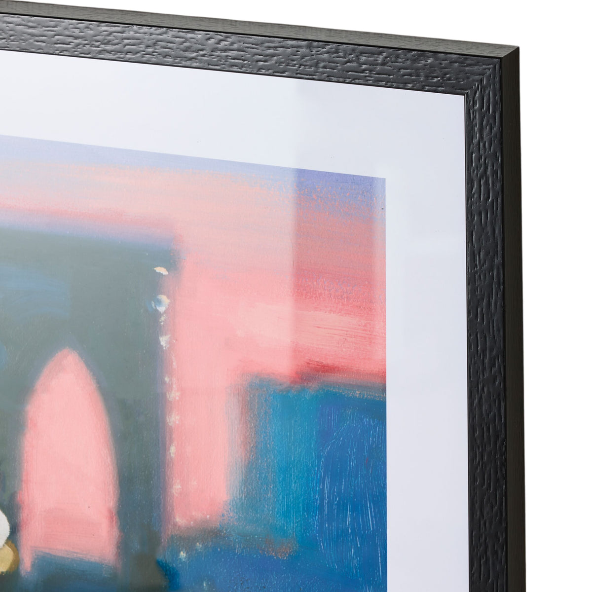 New York At Dusk Framed Glass Print 102.8x72.8cm