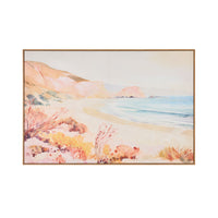 Mid Day Ocean Framed Canvas Print 122.5x82.5cm