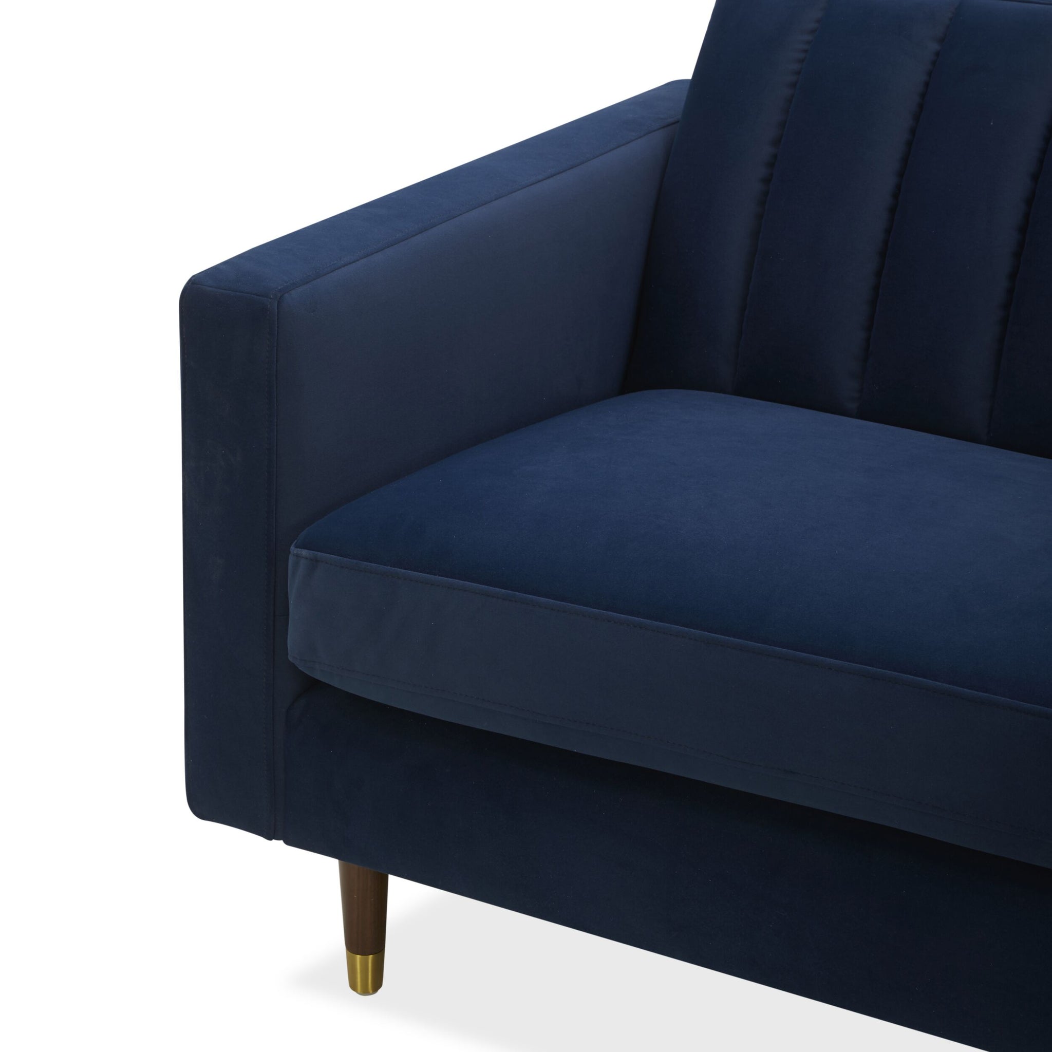 Stitch 3 Seater Velvet Sofa Indigo