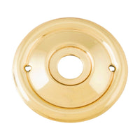 1029 Backplate For Milled Edge Mortice Knob Pair Polished Brass D52mm