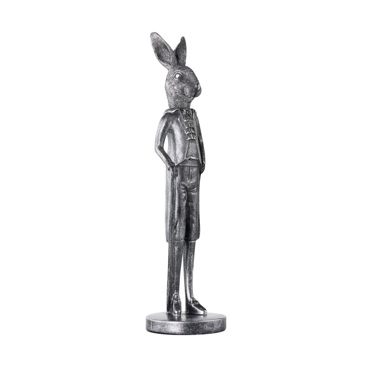 Dapper Rabbit Statue Pewter 10x10x35cm – Early Settler Australia