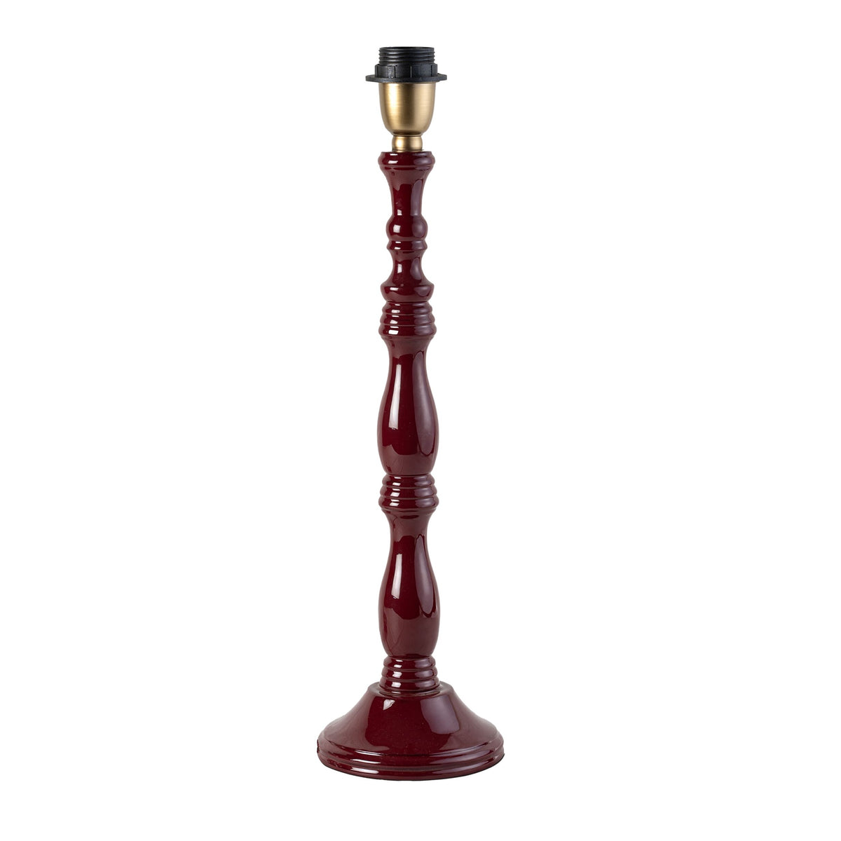 Beadline Wooden Table Lamp Carriage Red Base Only 12cmx28cm