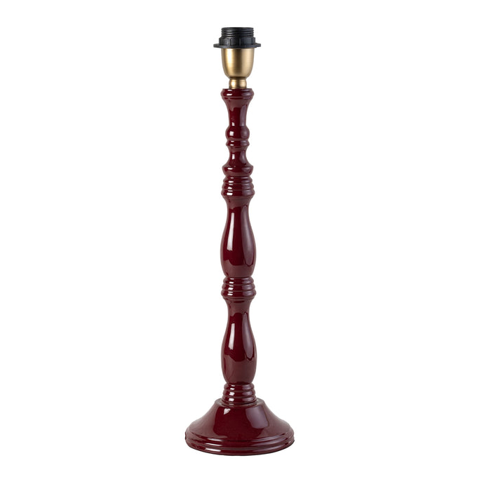 Beadline Wooden Table Lamp Carriage Red Base Only 12cmx28cm