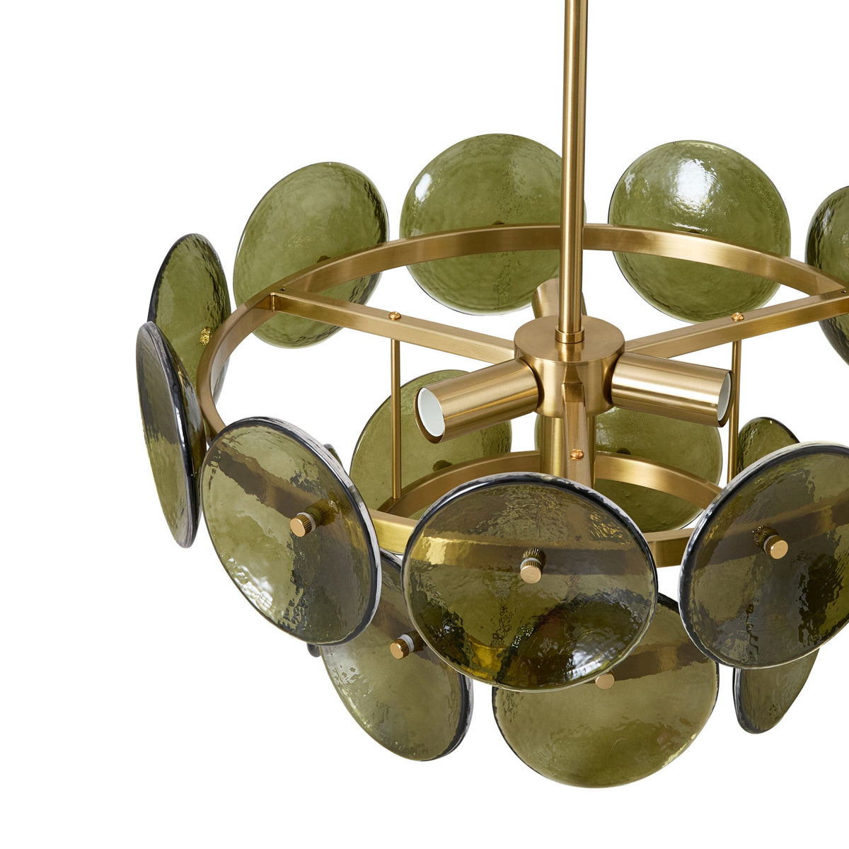 Sonny 4 Light Glass Chandelier Green 50cm