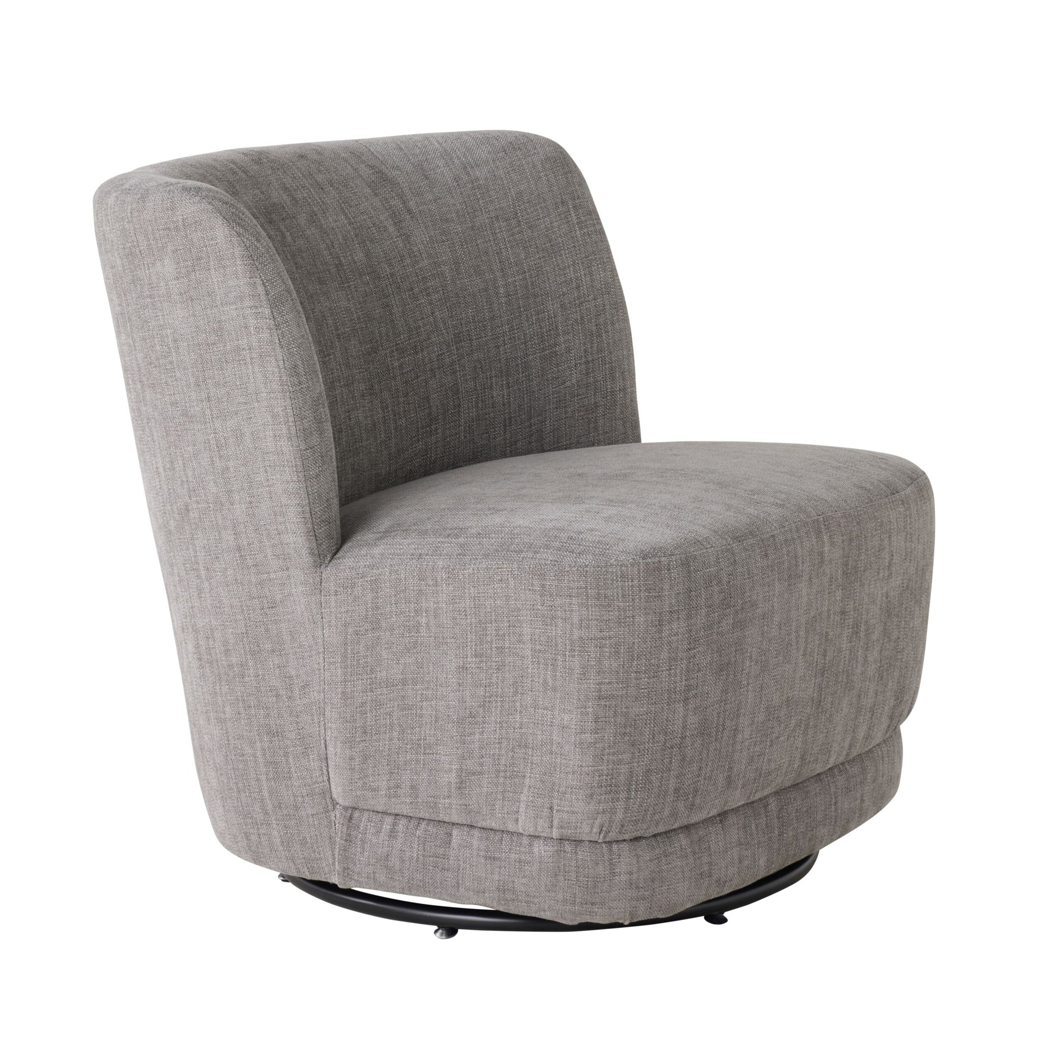 Amala Swivel Occasional Chair Granite Grey Weave
