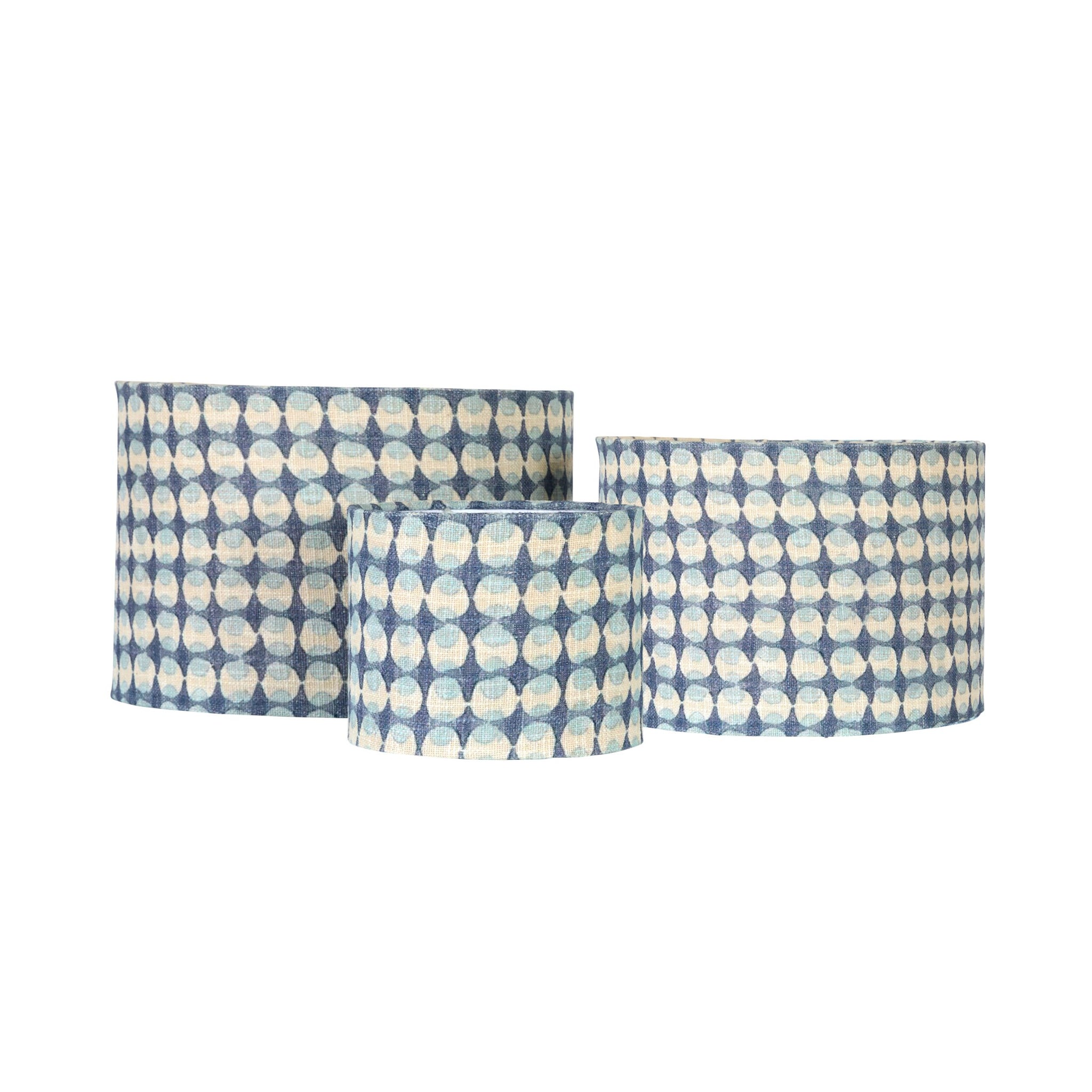 Drum Shade Blue 45x30cm