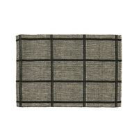 Grid Check Jute Doormat 60x90cm