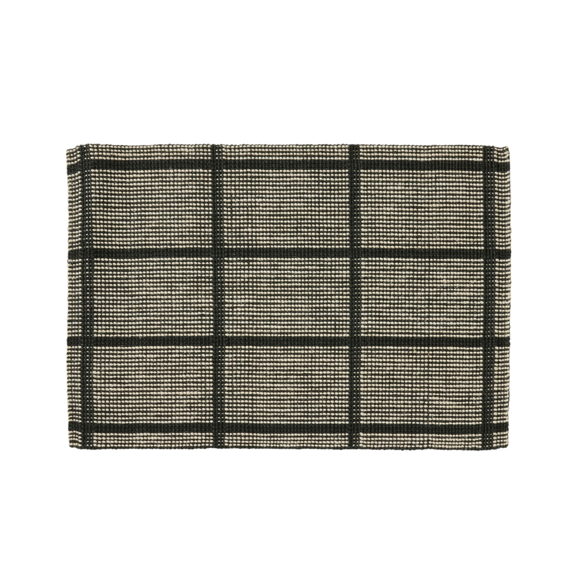 Grid Check Jute Doormat 60x90cm