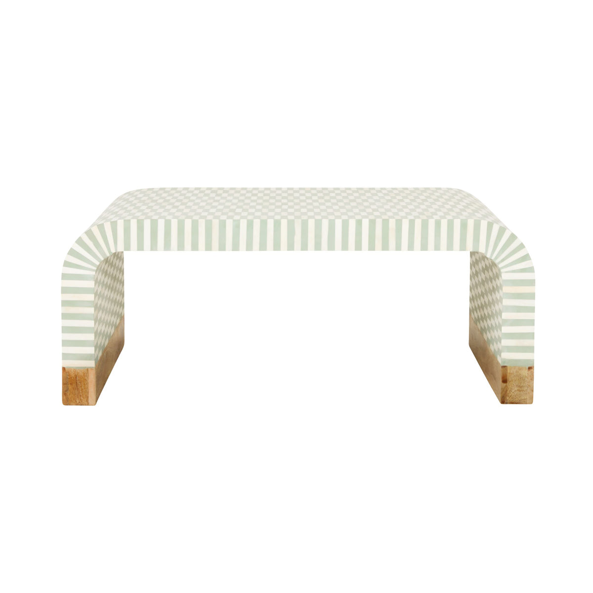 Nylah Curved Bone Inlay Coffee Table
