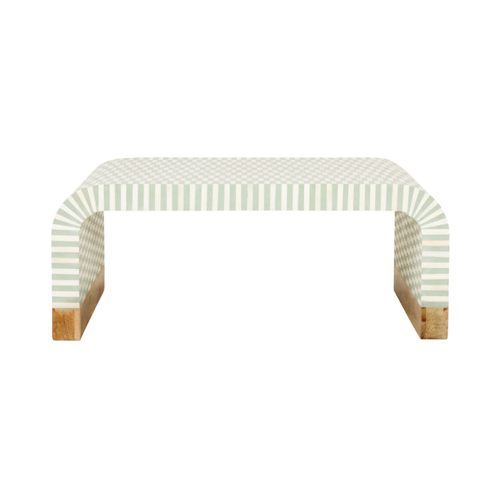 Nylah Curved Bone Inlay Coffee Table