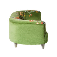 Freya Embroidered Sofa Green Velvet