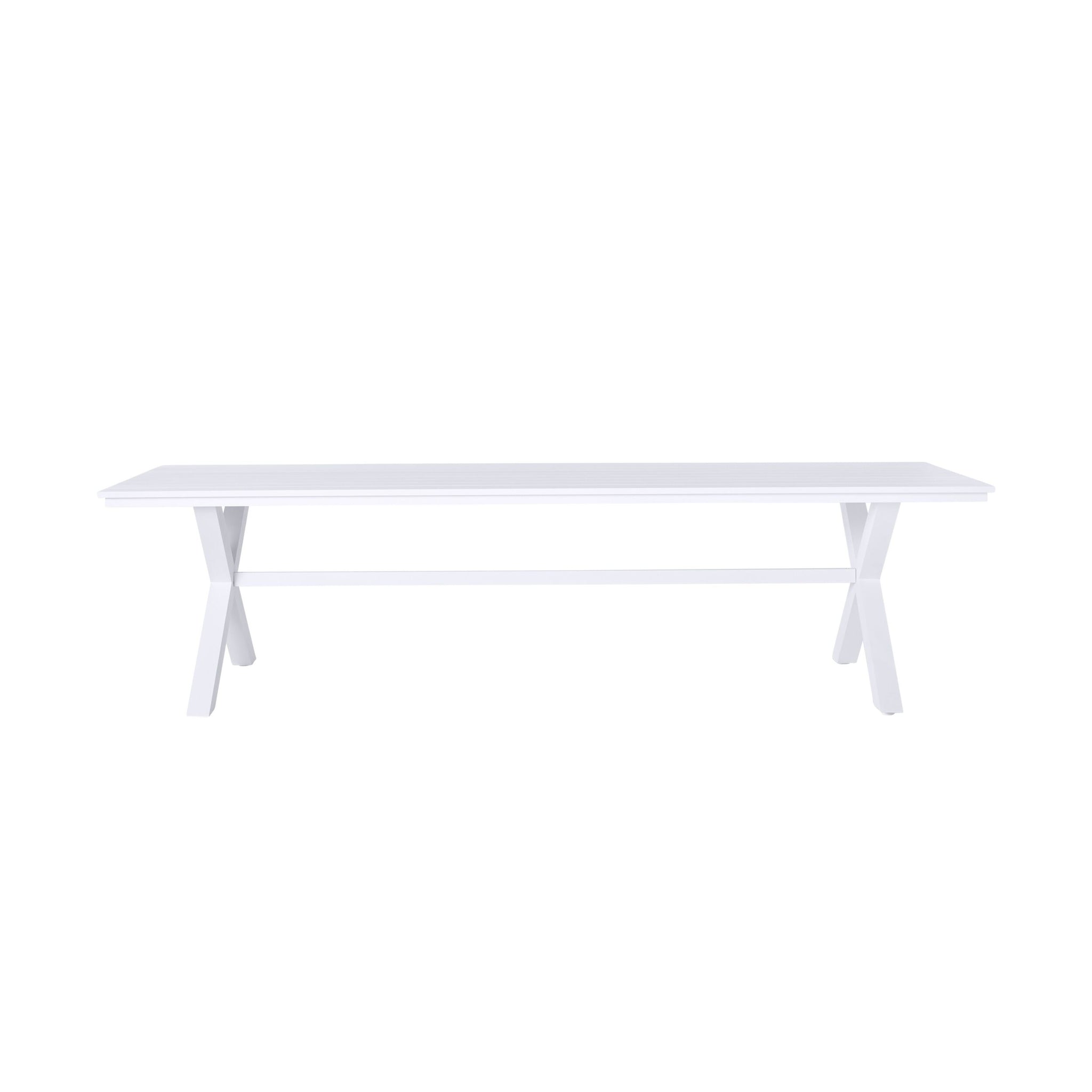 Blake Aluminium Dining Table 300cm White