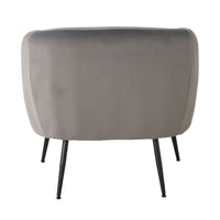 Kianna Occasional Chair Velvet Light Silver