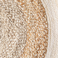 Cochin Hand-Stitched White Tassel Round Rug 200cm