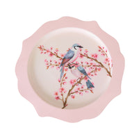 Folk Garden Scalloped Tray Pink