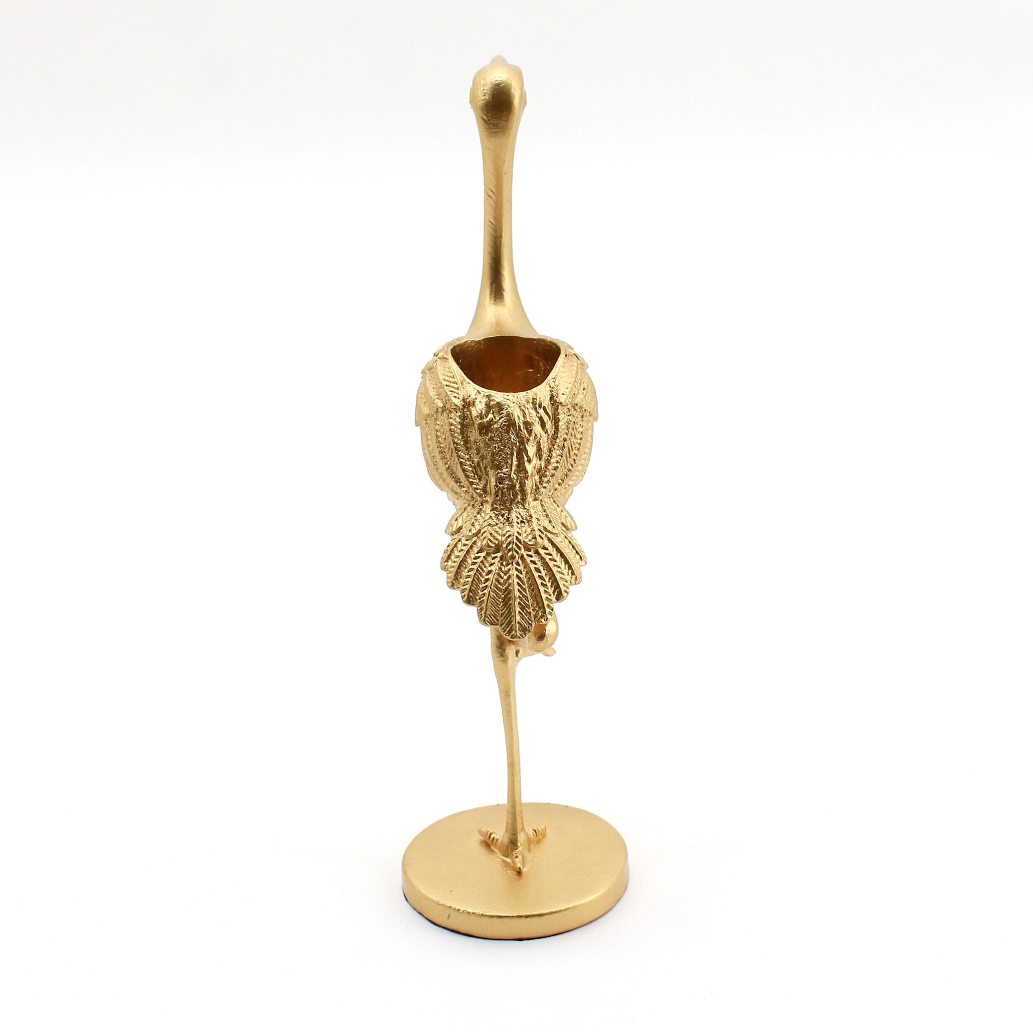 Brass Crane Candle Holder Tall