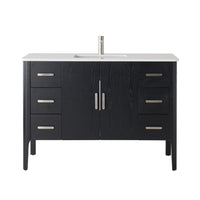 Odin Single Vanity Black Oak 1240mm