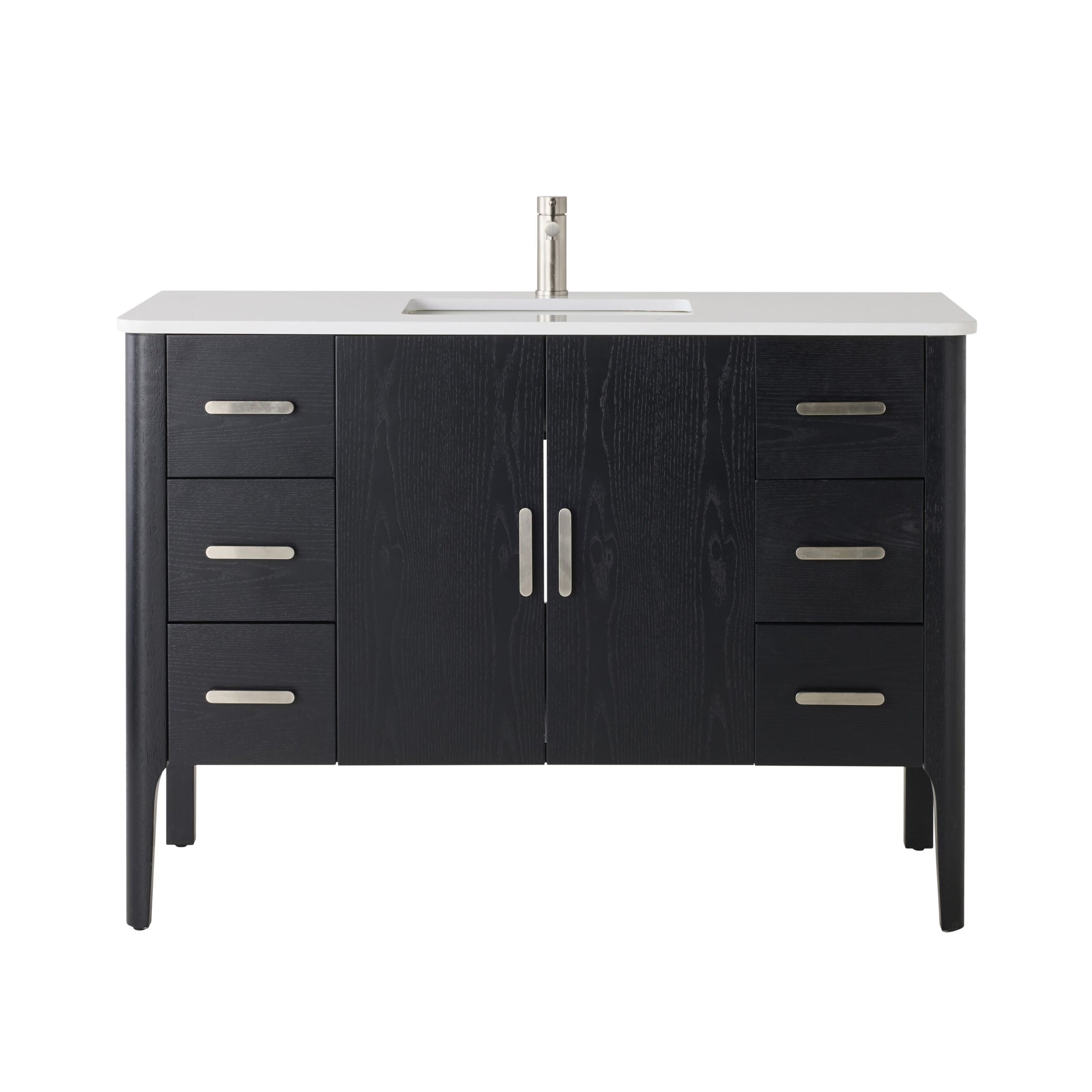 Odin Single Vanity Black Oak 1240mm