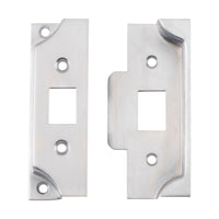 9555 Tube Latch Split Cam Face Plate & Striker Kit Rebated Chrome Plated H95xW38mm