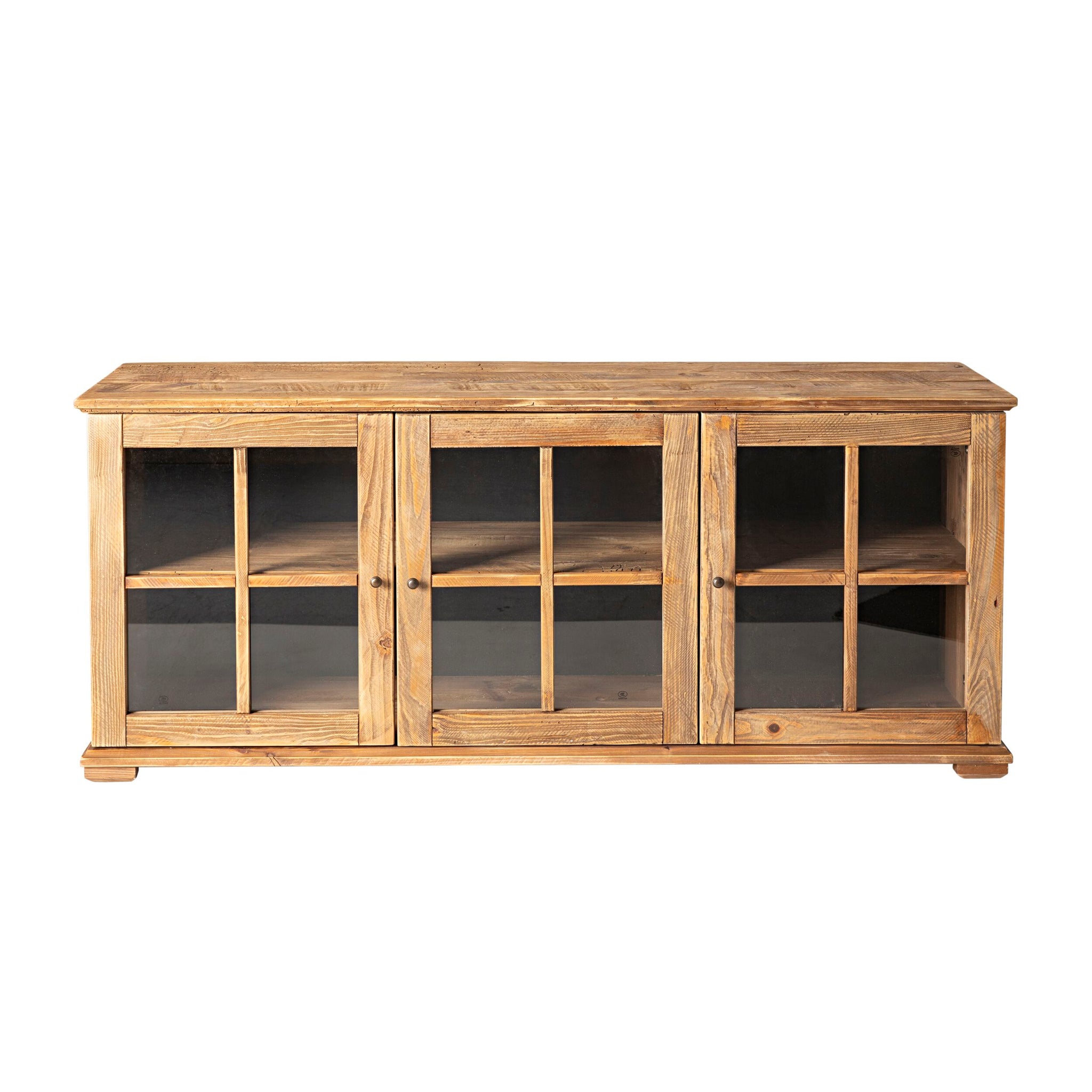 Kalise Reclaimed Timber 3 Glass Door Sideboard
