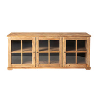 Kalise Reclaimed Timber 3 Glass Door Sideboard