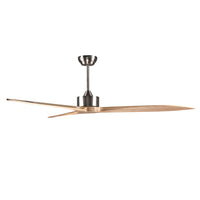 Suva Indoor DC Ceiling Fan with Remote - Natural Timber 163cm