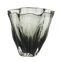 Cabbage Glass Vase Smoke Medium