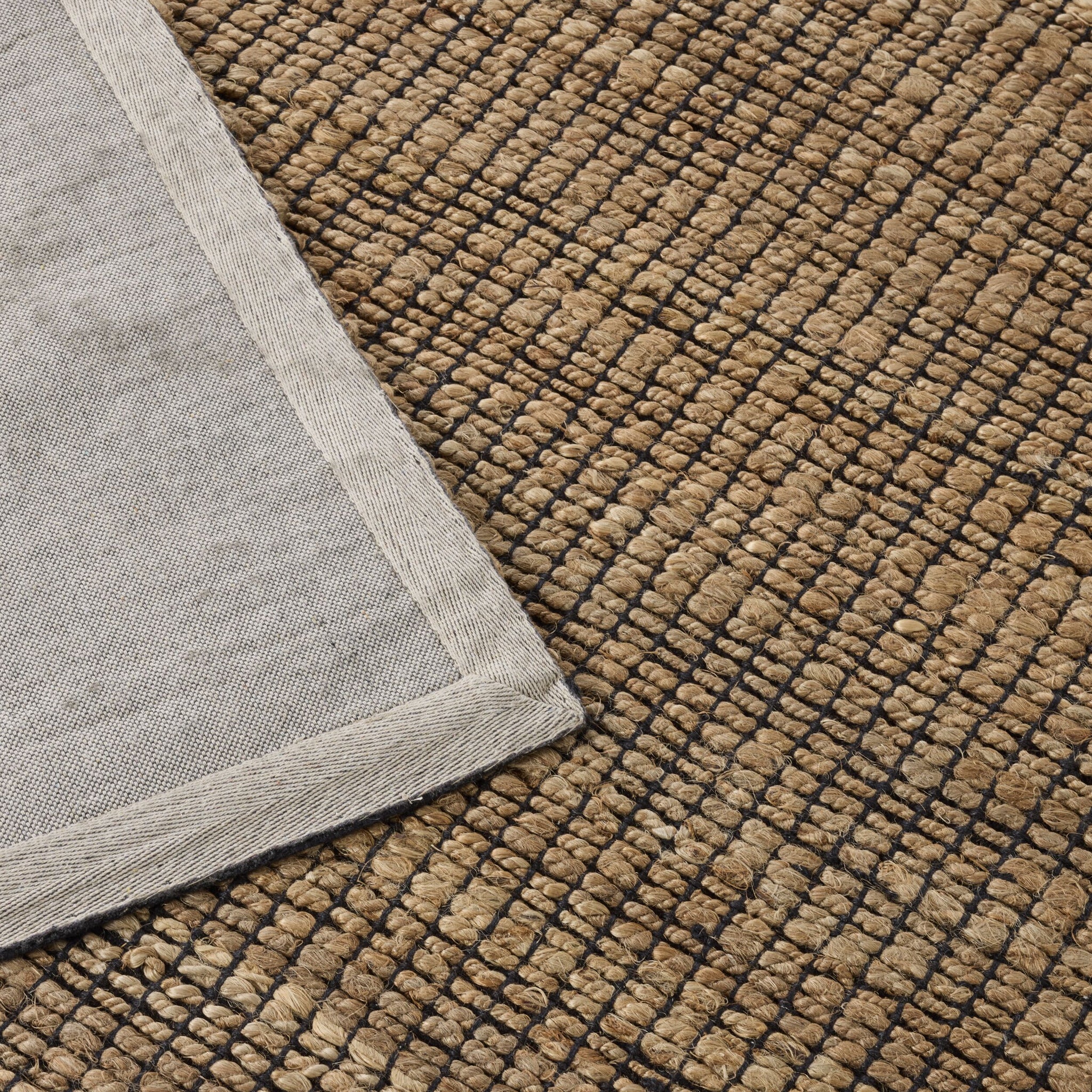 Alhambra Border Jute Rug Walnut 240x300cm