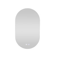 Bowen Oval LED Vanity Mirror Silver 60x100cm