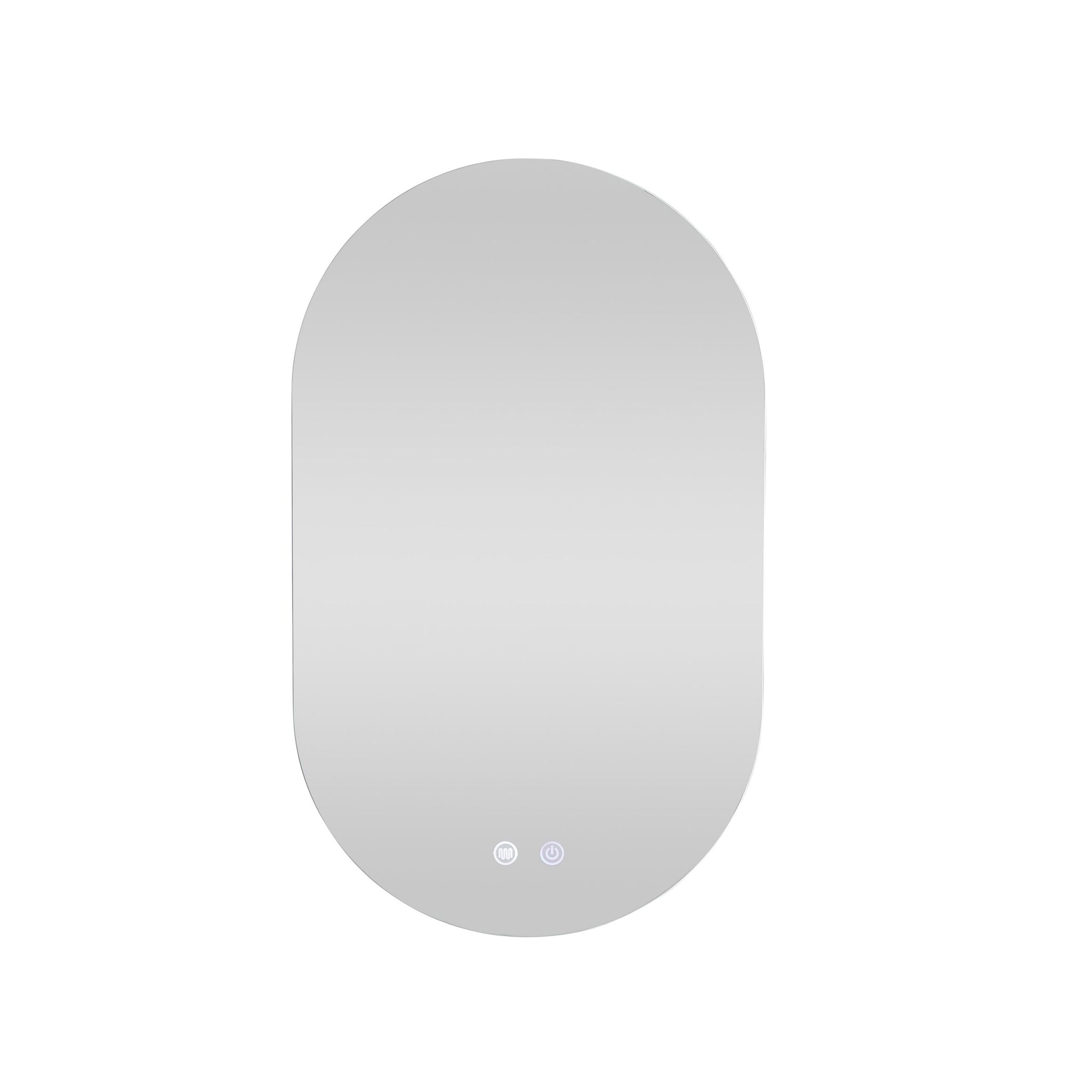 Bowen Oval LED Vanity Mirror Silver 60x100cm