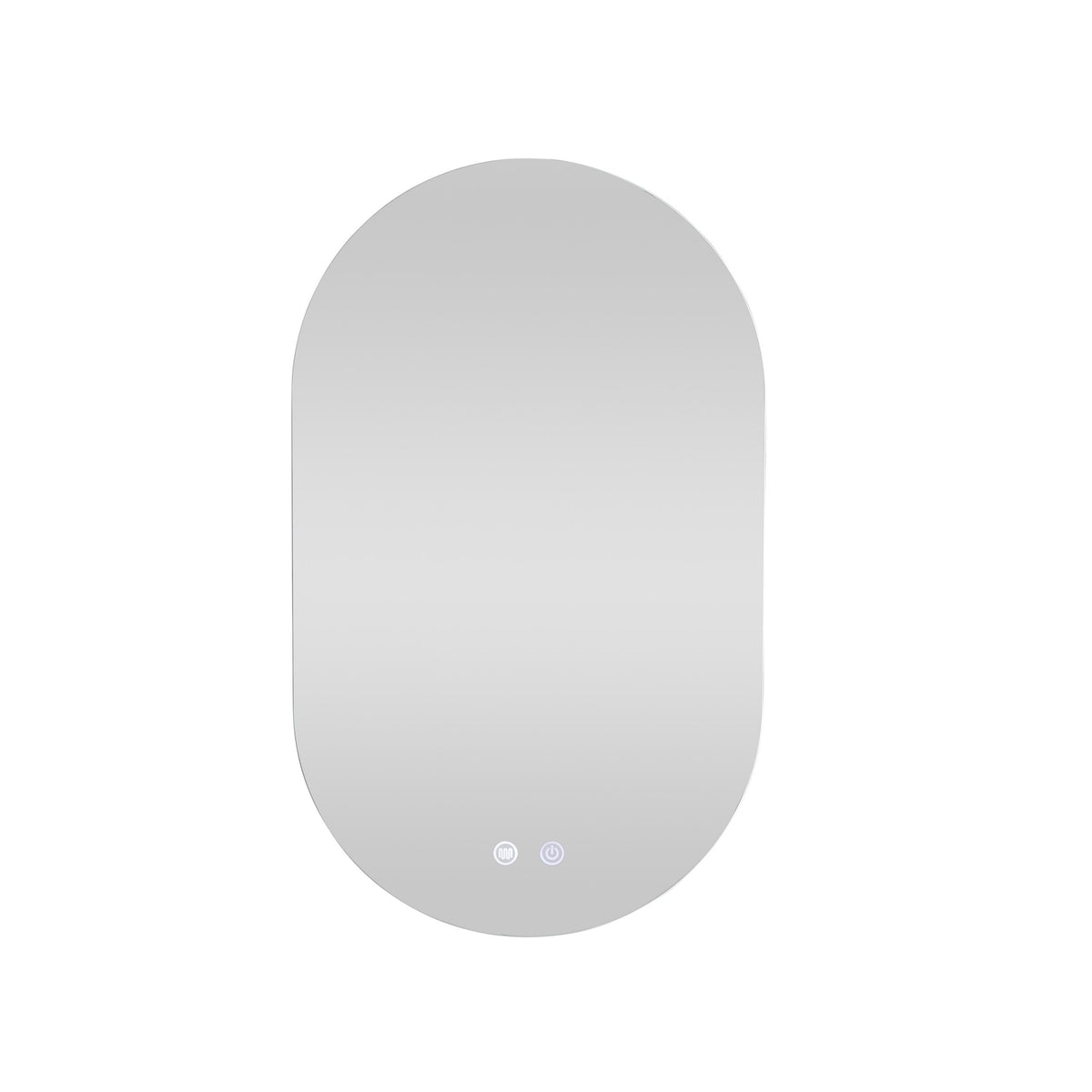 Bowen Oval LED Vanity Mirror Silver 60x100cm