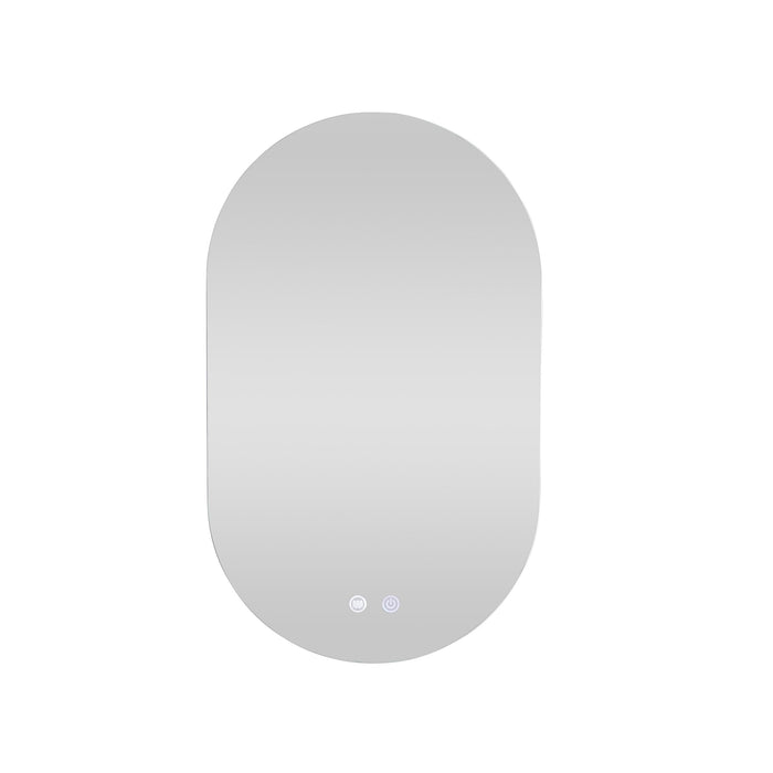 Bowen Oval LED Vanity Mirror Silver 60x100cm