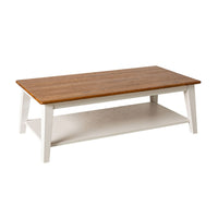 Maine Coffee Table With Shelf White