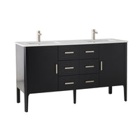 Odin Double Vanity Black Oak 1550mm