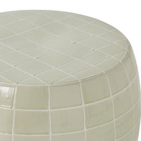 Kenzo Grid Coffee Table Taupe/White