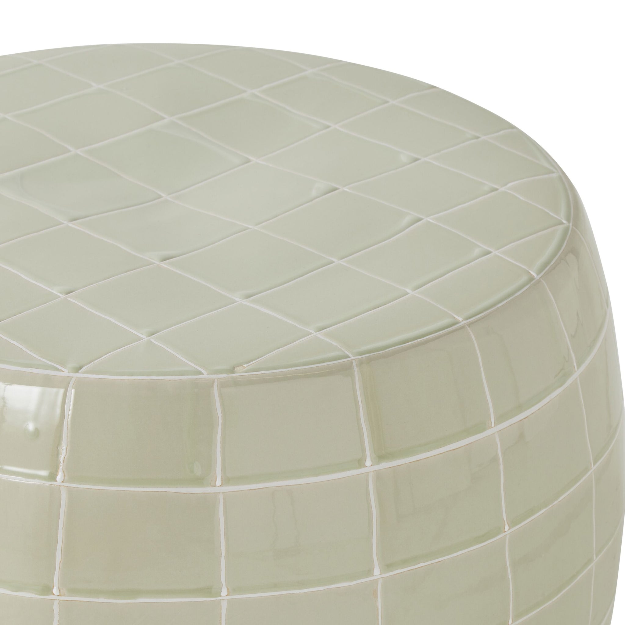 Kenzo Grid Coffee Table Taupe/White