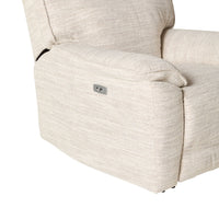 Dillon 1 Seater Recliner Natural Textured Slub