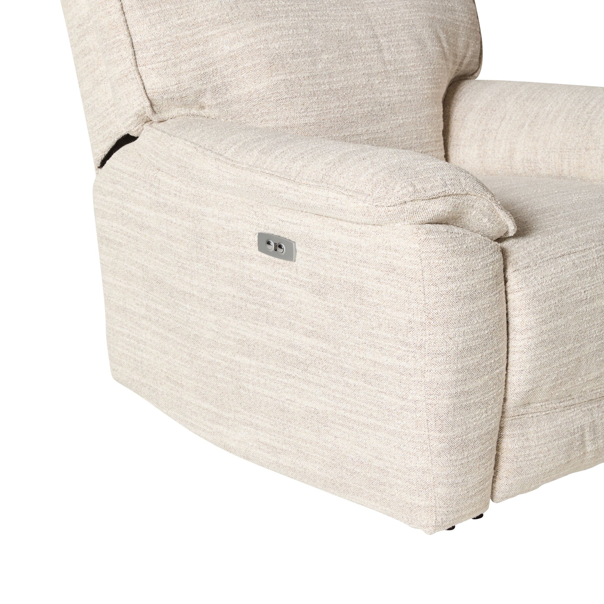 Dillon 1 Seater Recliner Natural Textured Slub