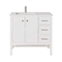 Liam Single Vanity White 940mm