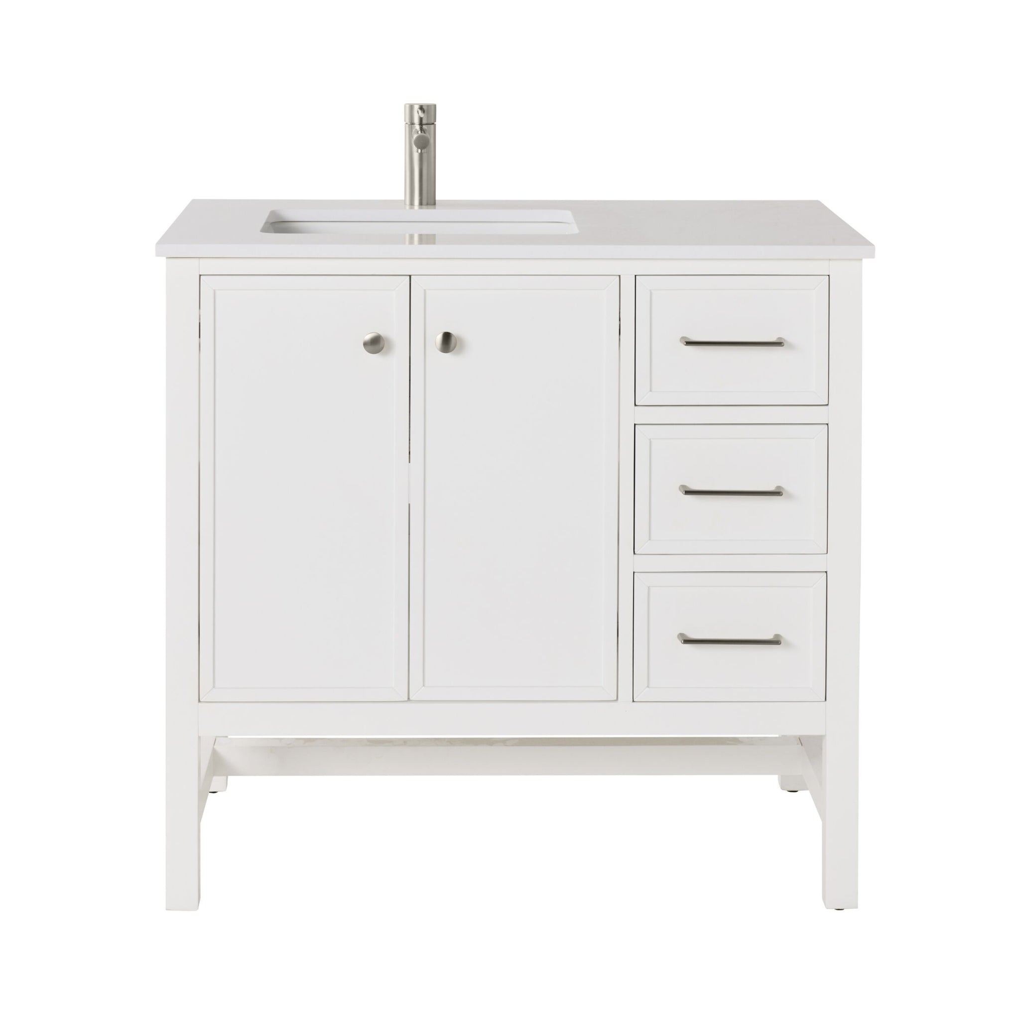 Liam Single Vanity White 940mm