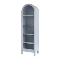 Paige Curved Display Cabinet Blue