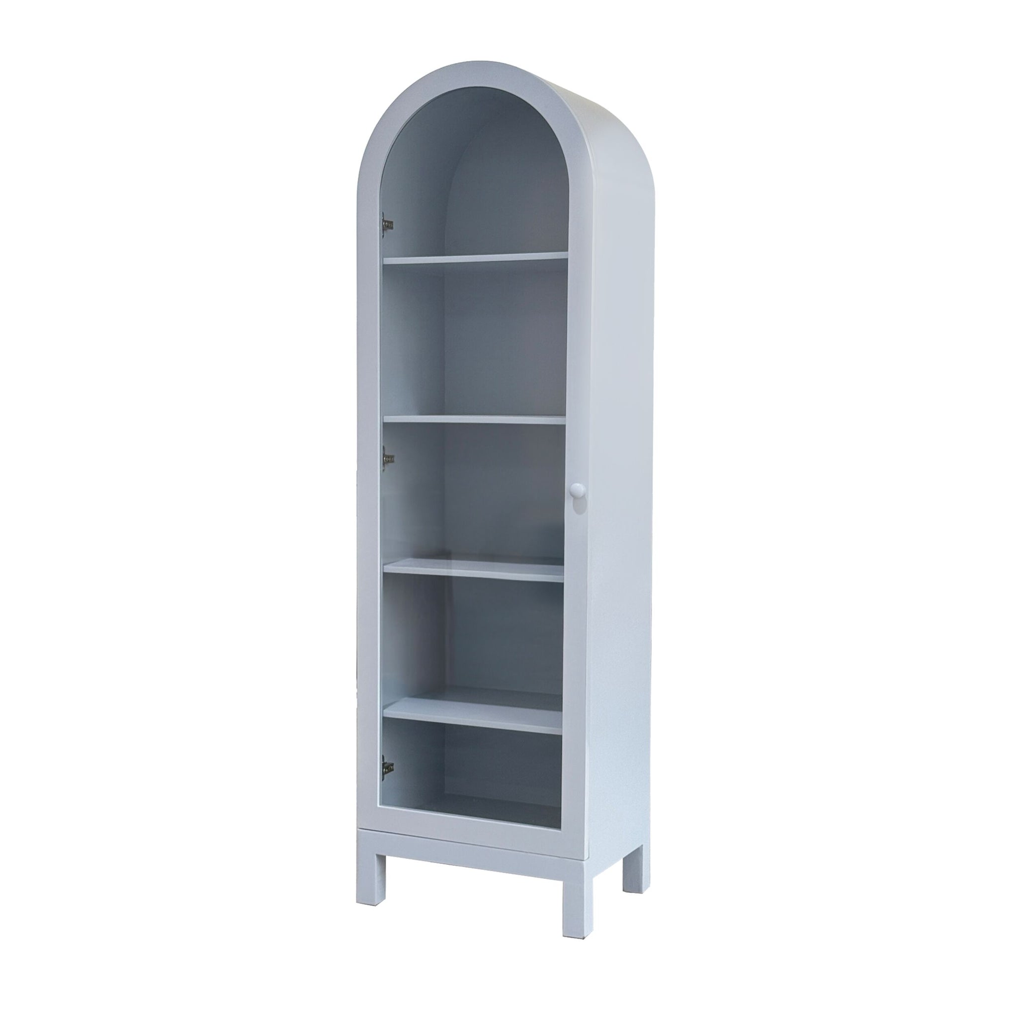 Paige Curved Display Cabinet Blue