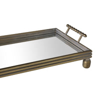 Bobble Handle Long Mirrored Tray 106cm