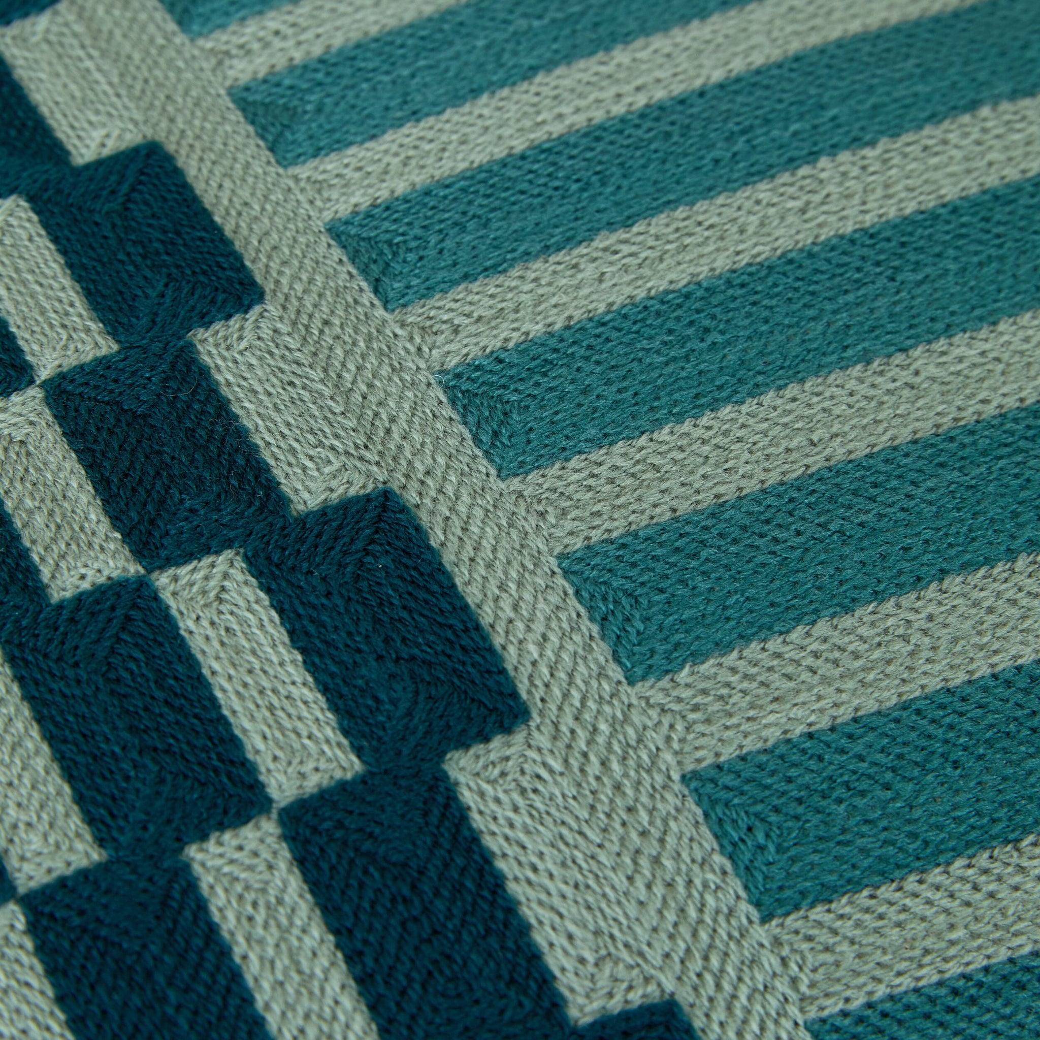 Meridian Mosaic Lumbar Cushion Blue 35x70cm