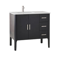 Odin Single Vanity Black Oak 940mm